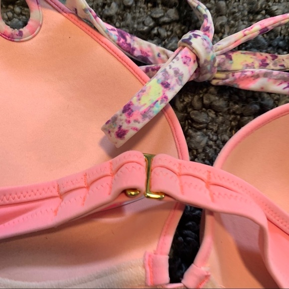Victoria Secret Bikini Bathing Suit Top Coral Push - Picture 7 of 10